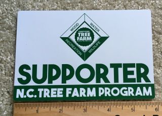 Nc Tree Farm Supporter Magnetic Sign Forestry Timber Forest Wildlife Conservatio