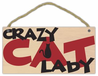 Wooden Decorative Pet Sign: Crazy Cat Lady | Cats,  Gifts,  Decorations