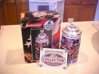 2000 Budweiser National Guard Stein W/box - New/old Stock Honoring Tradition