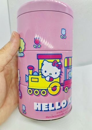 Vintage Hello Kitty Sanrio Tin With 3 Compartments 2007