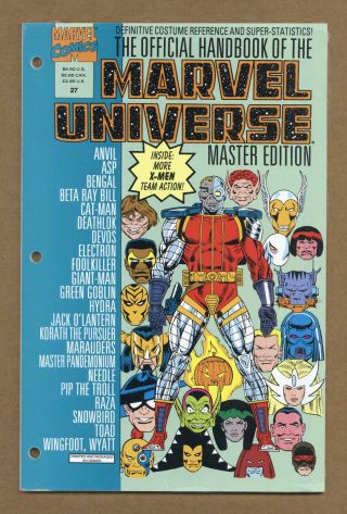 Official Handbook Of The Marvel Universe Master Edition 27 1993 Nm - 9.  2