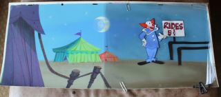 Bozo The Clown Animation Cel Hand Painted Background 861 Larry Harmon