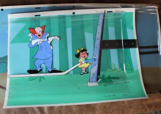 Bozo The Clown Animation Cel Hand Painted Background 860 Larry Harmon
