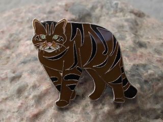 European Scottish Wildcat Wild Cat Wildlife Protection Brooch Pin Badge