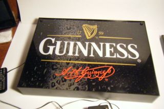 Vtg Guinness Light Up Beer Sign Man Cave Decor