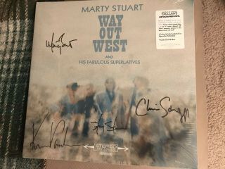 Marty Stuart Way Out West Lp Vinyl,  Cd Autographed Barnes & Nobles Exclusive