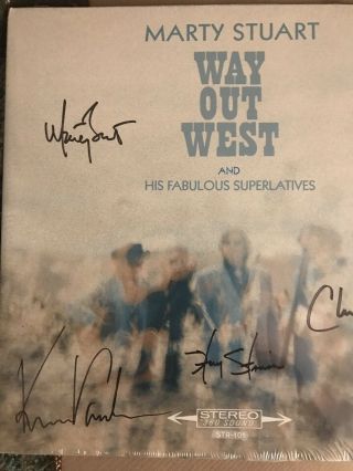 MARTY STUART Way Out West LP Vinyl,  CD AUTOGRAPHED Barnes & Nobles Exclusive 2