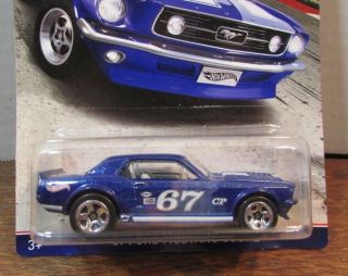 Nip Mattel Hot Wheels Die - Cast Metal 67 Ford Mustang Coupe Blue