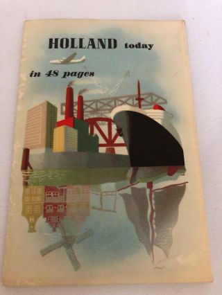 Vintage 1950’s Brochure Holland Of Today