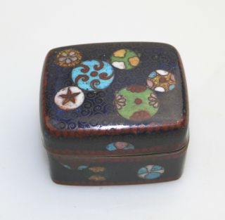 Antique Oriental Metalware A Japanese Cloisonne Trinket Box C.  19thc