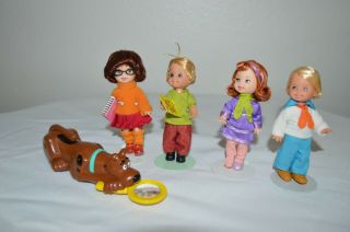4 Scooby Doo Kelly Dolls Daphne,  Velma,  Fred,  Shaggy W Burger King Scooby Doo