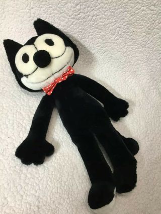 1982 Felix The Cat Plush Stuffed Animal Doll Toy Collectible 22  Vtg 80s