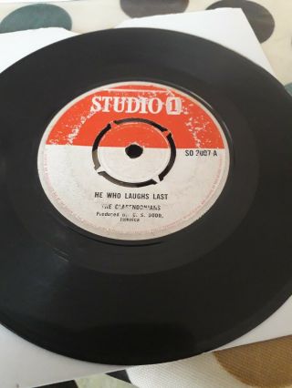 Rare Reggae Record,  The Clarendonians,  He Who Laugh Last,  Studio One,  Vg