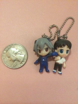 Neon Genesis Evangelion Shinji Ikari Kaworu Nagisa Mini Keychain Charm Figures