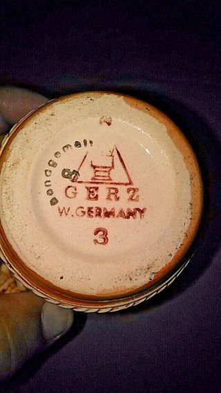 3 Vintage GERZIT (GERZ) German BEER STEINS w/Music Box AUF WIEDERSEHEN 5