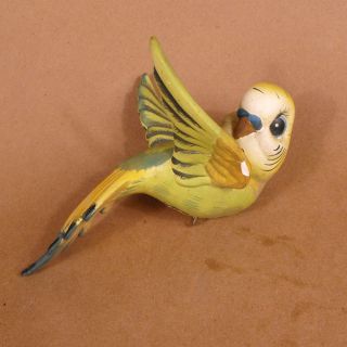 Unusual Large Cutesy Parakeet Budgie Figurine