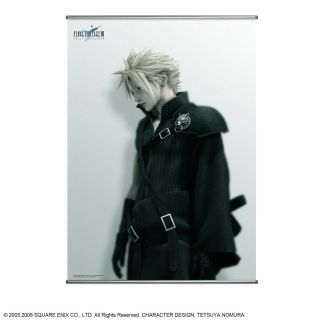 Cloud Poster Wall Scroll Final Fantasy Vii Advent Children Authentic Square Enix