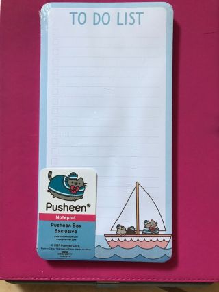 Pusheen To Do List Notepad (magnetic) Cat Sailor Exclusive Box Summer 2019