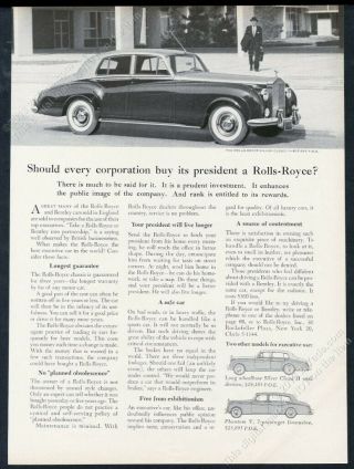 1961 Rolls Royce Silver Cloud Ii Car Photo Vintage Print Ad