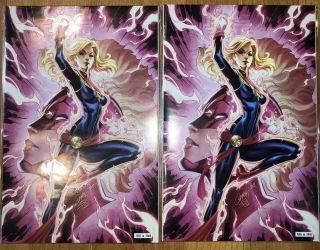 2 Captain Marvel 7 Sdcc 2019 Exclusive J Scott Campbell Glow In The Dark Variant