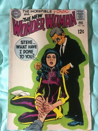 The Wonder Woman Diana Prince1969 Dc Comic Book 180 Dd I Ching Silver Age