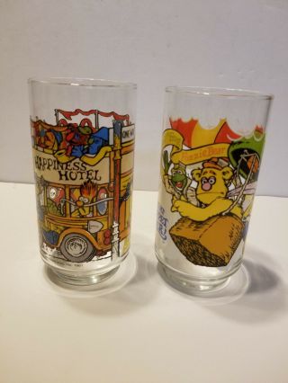 Set Of 2 The Great Caper Muppets Drinking Glasses 1981 Mcdonalds Near