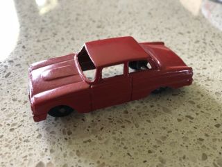 Vintage Tootsietoy 1960 Red Ford Falcon 2 Car Sedan Toy Chicago 24 - Plus Bonus