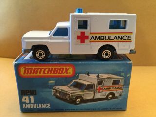 Matchbox Superfast No.  41 Ambulance “ambulance” Labels