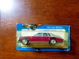 1982 Hot Wheels 1698 Cadillac Seville Car Die - Cast Moc Purple