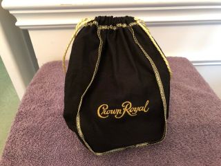 Crown Royal Black,  750 Ml Bag - Black Bag,  Gold Drawstrings & Name