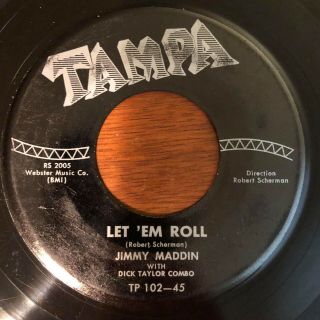 Rockabilly 45 Jimmy Maddin - Let Em Roll Hear Tampa