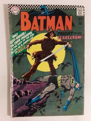 Batman 189 (vg - 3.  5) 1967 1st S.  A.  Scarecrow; Retells Origin Of G.  A.  Scarecrow
