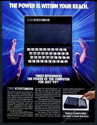 1982 Timex Sinclair 1000 Computer 2 Photo Vintage Print Ad