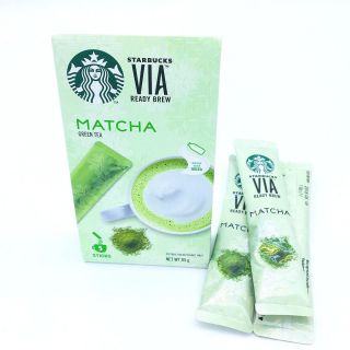 Starbucks Via Matcha Green Tea Ready Brew 5 Sticks Hot & Cold Green Tea Drink