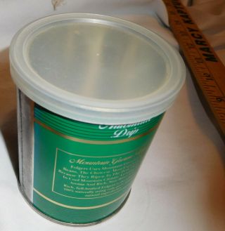 vintage Trial Size Folgers Coffee decaffeinated tin Can Lid 3.  25 Oz,  rare,  mini 2