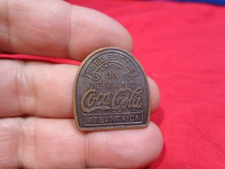 Vintage Coca - Cola Advertising Sign Token Coin Medal.  Bx - G