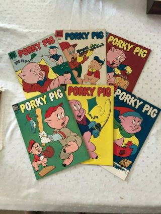 Porky Pig - 38,  39,  40,  41,  42,  43 1955 Dell - Warner Bros.  10 Cent Comic