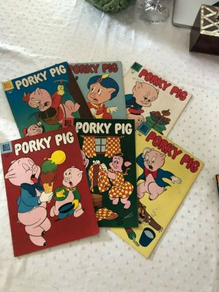 Porky Pig 44,  45,  46,  47,  48,  49 - 1956 - Dell Warner Bros.  10 Cent Comic