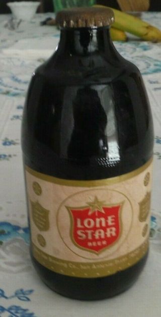 Vintage Lone Star Beer Bottle 12 Oz