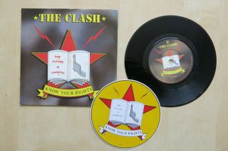The Clash Know Your Rights Uk 7 " In Picture Sleeve With Sticker Cbs 1982