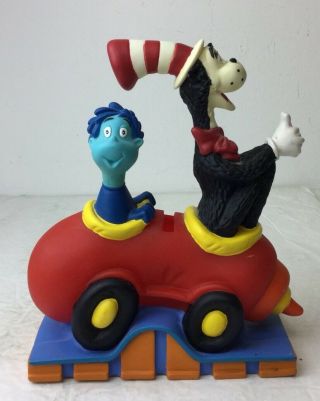 1997 Dr.  Suess Cat In The Hat Hard Plastic Piggy Bank
