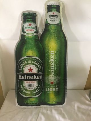 Heineken Beer Sign Heineken Light Plastic Reflective Wall Tacker 2011