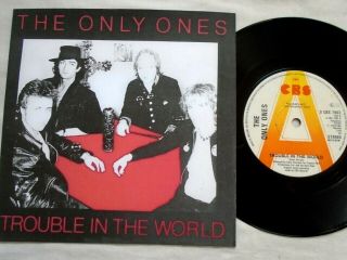 Punk 7 " - Only Ones - Trouble In The World 1979 Uk Cbs Demo,  Withdrawn Sleeve