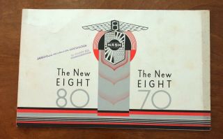 1931 Nash Motors Eight 80 70 Automobiles Promotional Advertising Brochure Wi