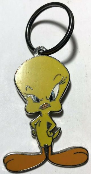2003 Looney Tunes Tweety Bird Key Chain Keychain Zipper Pull Plasticolor 4225