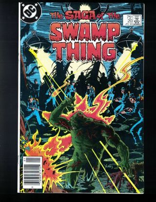 Saga Of The Swamp Thing 20 Dc Comics (1983) 1st Alan Moore Script Vf,