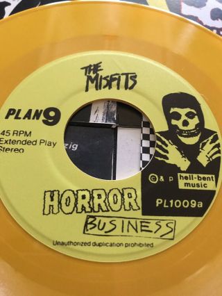 Misfits Horror Business 7” FAN CLUB edition yellow vinyl 2