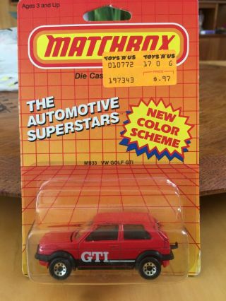 Matchbox Mk Ii Volkswagen Golf Gti,  In Pack Dated 1986