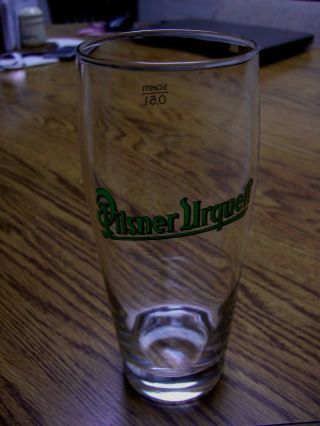 Vintage Pilsner Urquell Beer Glass (7.  5 