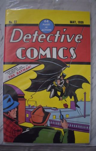 Rare Lootcrate Detective Comics No.  27 1939 Dc Authentic Reprint Nip Wcoa